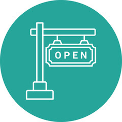 Open Sign Icon Design