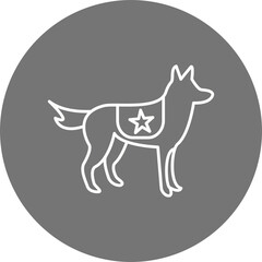 Police dog Icon Design