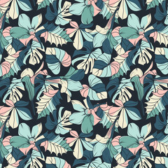 seamless pattern abstract floral colorful. contemporary patterns for textiles.