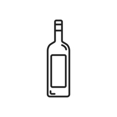 A bottle of wine icon. High quality black vector illustration..
