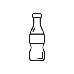 Bottle of sweet gas water icon. High quality black vector illustration.