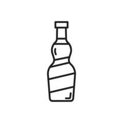 Bottle of liqueur icon. High quality black vector illustration.