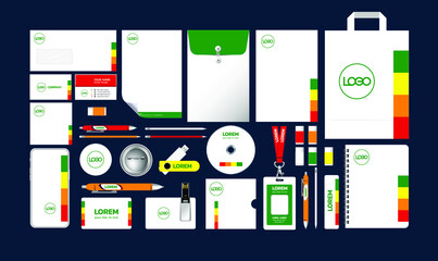 Collection of Corporate Identity Branding Templates with Simple Designs. vector illustration
