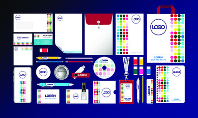 Collection of Corporate Identity Branding Templates with Simple Designs. vector illustration