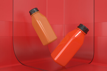  Juice Bottle On Glass