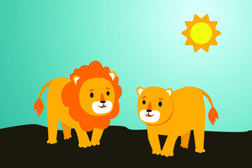 illustration of a lion