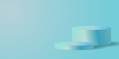 Abstract scene background. Cylinder podium background. Product presentation, mock up, show cosmetic product, Podium, stage pedestal or platform. Vector illustration.