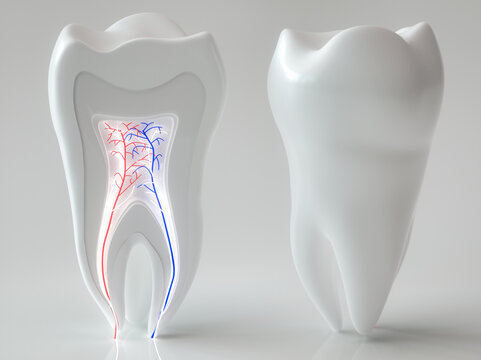 Anatomy of a molar tooth - 3D Rendering