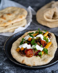 Gemüse Naan Brot