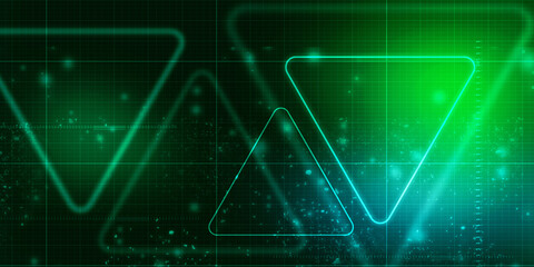 2d illustration Abstract futuristic electronic circuit technology background