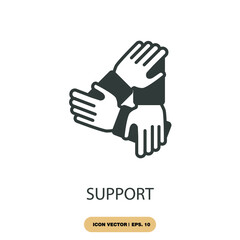 Obraz premium support icons symbol vector elements for infographic web