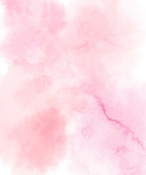 Pink abstract watercolour background. Watercolor pink texture. Vector illustration.
