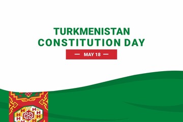 Turkmenistan Constitution Day. Vector Illustration. The illustration is suitable for banners, flyers, stickers, cards, etc.
