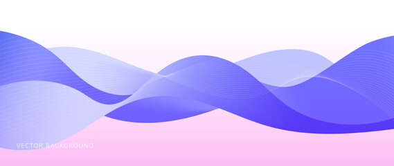 Abstract gradient fluid vector background. Blue wallpaper template with dynamic color and waves, blurred, blend. Futuristic modern backdrop design for business, presentation, ads, banner.