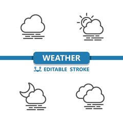 Weather Icons. Fog, Foggy, Cloud