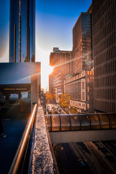 Fototapeta Sunset in the city