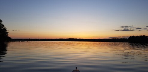 sunset on the river