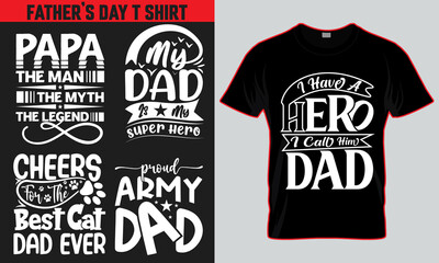 Father's Day T-Shirt Bundle Best-selling svg typography vector t-shirt design fully editable and printable.