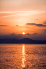 sunset over the ocean