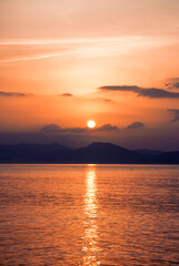 sunset over the ocean