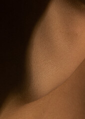 Close up part of woman's body. Detailed texture of human skin. Beauty, art, skincare, bodycare,...
