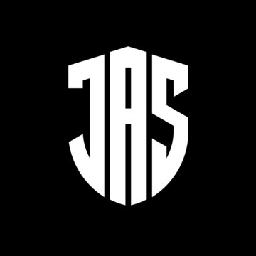 JAS letter logo design. JAS modern letter logo with black background. JAS creative  letter logo. simple and modern letter logo. vector logo modern alphabet font overlap style. Initial letters JAS  