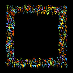 Question marks Quiz, doubt poll query public poll.