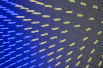 blue yellow light bulb abstraction