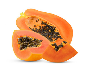 Papaya on white