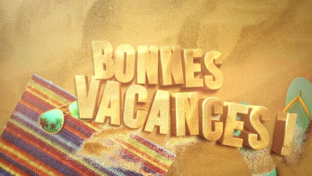 bonnes vacances sable