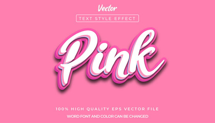 Editable Text Effect, Pink Text Style
