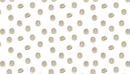 Seamless pattern with brown coins.