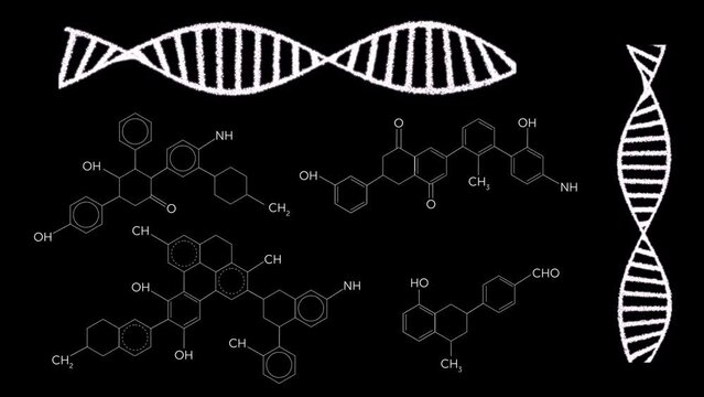 Smooth animation of chemical structures and DNA samples 
