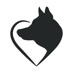Siberian Husky Illustration Clip Art Design Shape. Pet Love Silhouette Icon Vector. © josepperianes