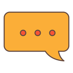 Social media communication messege bubble flat vector icons for social media marketing business and technologies 