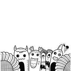 Doodle art cartoon hand drawn Holiday poster template. Very detailed With lots of objects illustration. Funny vector artwork. Corporate identity design.