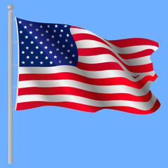 American flag. Background is transparent; easily removed in photoshop.