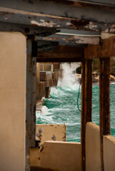 water flowing into the water