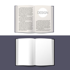 Vector book in mesh gradient style. Editable illustration