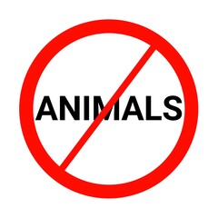 No animals sign icon 