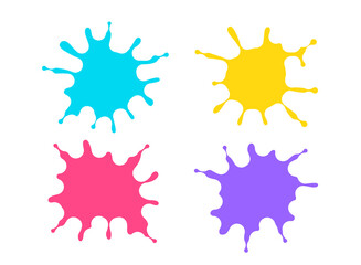 カラフルな飛び散るインク