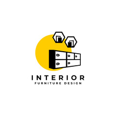 Interior Furniture Icon Logo Design Element