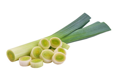 Leek cut in slices, ready to be used in your healthy dishes. Leek is a vegetable which is used in many healthy meals.