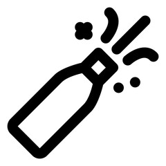 bottle line icon