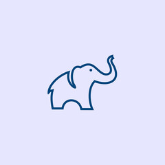 elephant line logo or animal logo