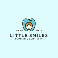 child dental logo or dentist logo