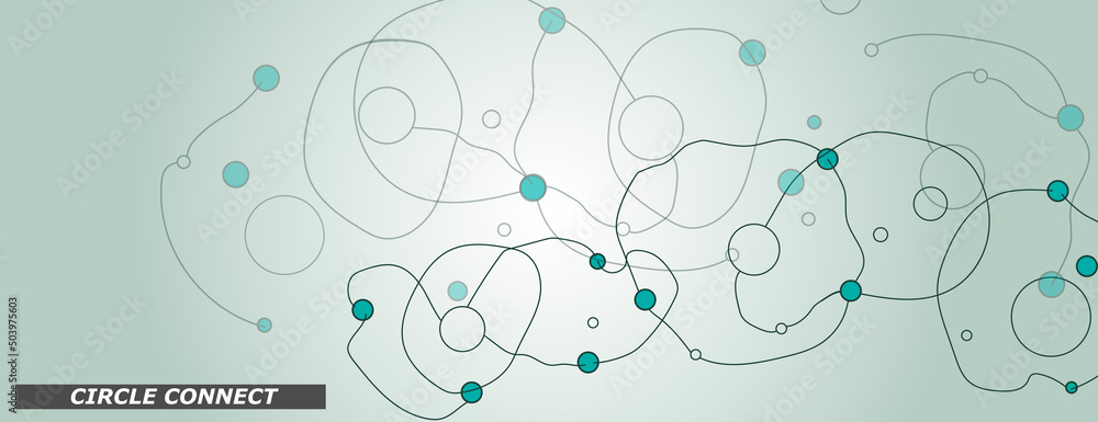Aufkleber Modern amoeba and microorganisms set. Vector template banners. Presentation dynamic minimal design