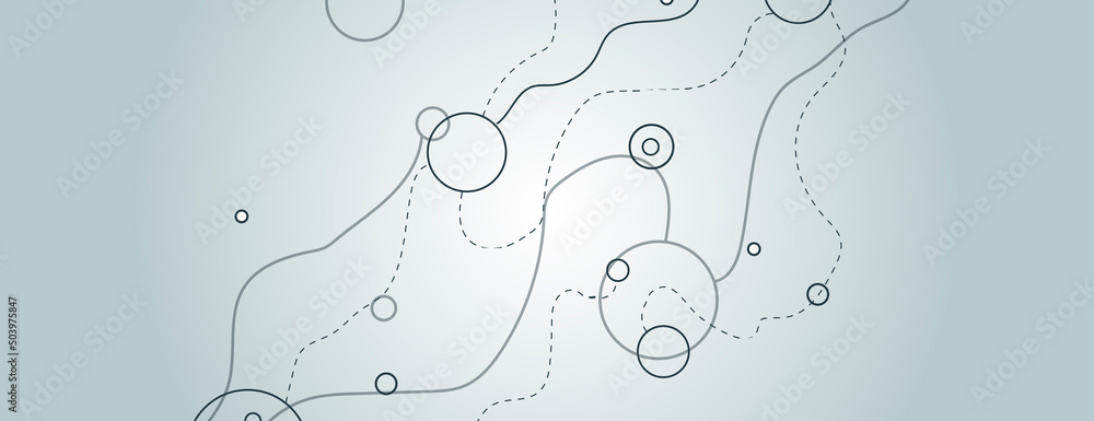 Poster horizonal banner with dynamic waves and dots. vector minimal style. corporate wallpaper presentation