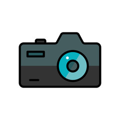 Camera icon vector. photography. filled line icon style. simple design editable. Design simple illustration