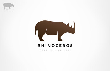 Rhinoceros logo vector. Animal Design.